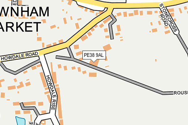 PE38 9AL map - OS OpenMap – Local (Ordnance Survey)