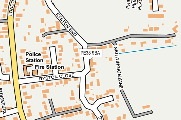 PE38 9BA map - OS OpenMap – Local (Ordnance Survey)