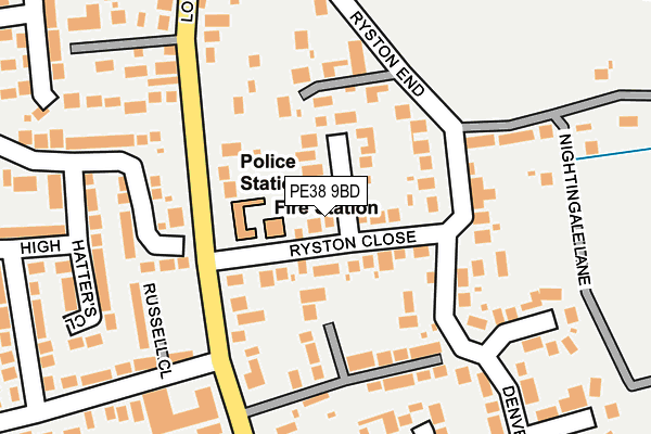 PE38 9BD map - OS OpenMap – Local (Ordnance Survey)