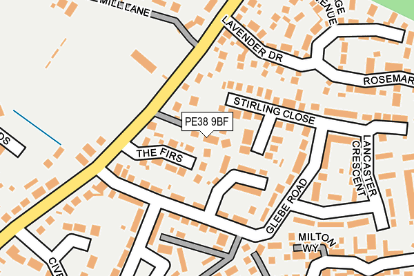 PE38 9BF map - OS OpenMap – Local (Ordnance Survey)