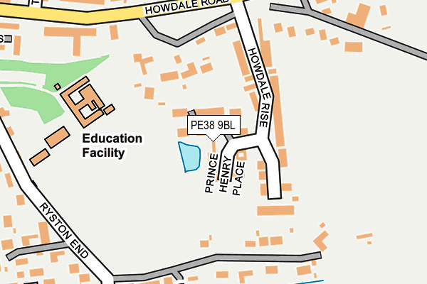 PE38 9BL map - OS OpenMap – Local (Ordnance Survey)