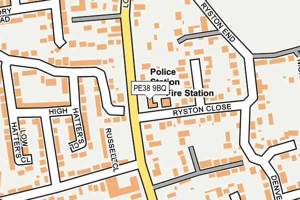 PE38 9BQ map - OS OpenMap – Local (Ordnance Survey)