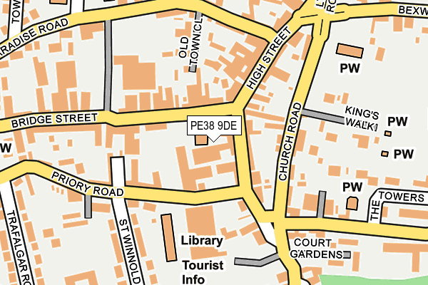 PE38 9DE map - OS OpenMap – Local (Ordnance Survey)