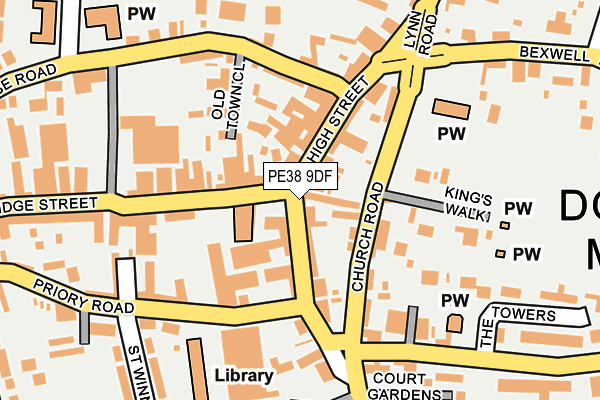 PE38 9DF map - OS OpenMap – Local (Ordnance Survey)