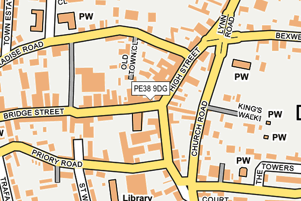 PE38 9DG map - OS OpenMap – Local (Ordnance Survey)