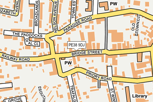 PE38 9DJ map - OS OpenMap – Local (Ordnance Survey)