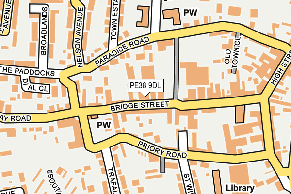 PE38 9DL map - OS OpenMap – Local (Ordnance Survey)