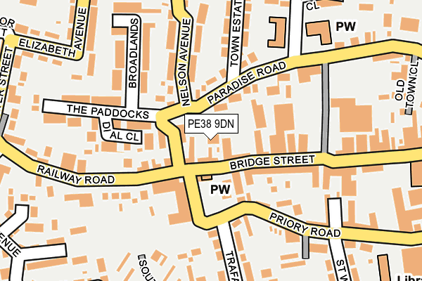 PE38 9DN map - OS OpenMap – Local (Ordnance Survey)