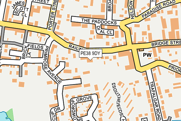 PE38 9DY map - OS OpenMap – Local (Ordnance Survey)