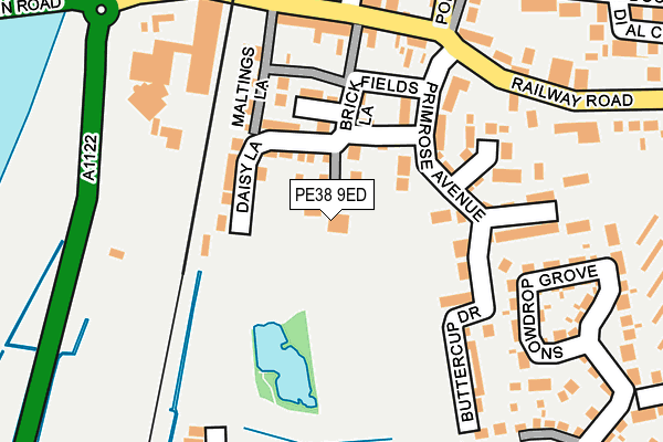 PE38 9ED map - OS OpenMap – Local (Ordnance Survey)