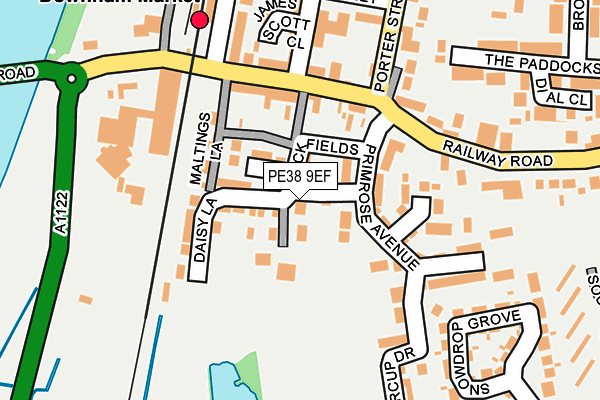 PE38 9EF map - OS OpenMap – Local (Ordnance Survey)