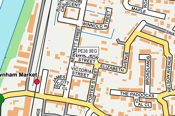 PE38 9EG map - OS OpenMap – Local (Ordnance Survey)