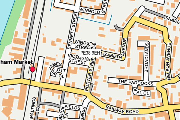 PE38 9EH map - OS OpenMap – Local (Ordnance Survey)