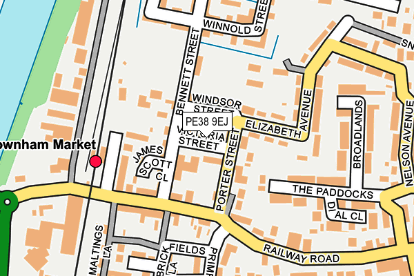 PE38 9EJ map - OS OpenMap – Local (Ordnance Survey)