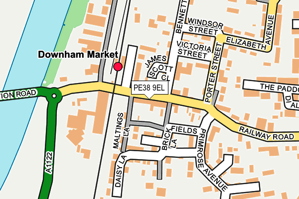 PE38 9EL map - OS OpenMap – Local (Ordnance Survey)