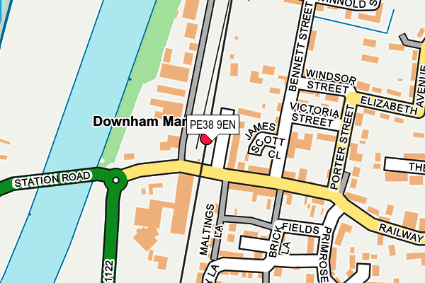 PE38 9EN map - OS OpenMap – Local (Ordnance Survey)