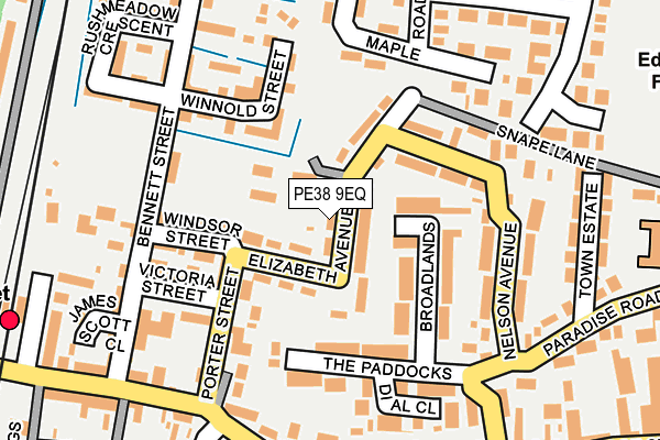 PE38 9EQ map - OS OpenMap – Local (Ordnance Survey)