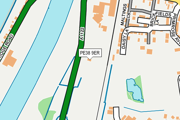 PE38 9ER map - OS OpenMap – Local (Ordnance Survey)