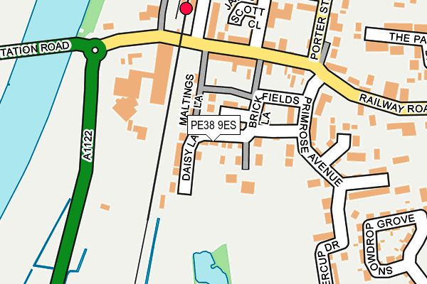 PE38 9ES map - OS OpenMap – Local (Ordnance Survey)
