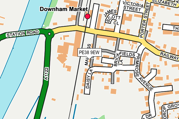 PE38 9EW map - OS OpenMap – Local (Ordnance Survey)