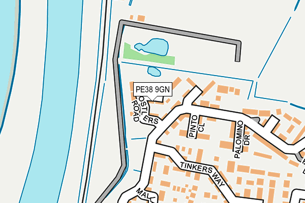 PE38 9GN map - OS OpenMap – Local (Ordnance Survey)