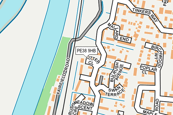 PE38 9HB map - OS OpenMap – Local (Ordnance Survey)