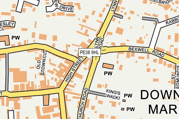 PE38 9HL map - OS OpenMap – Local (Ordnance Survey)