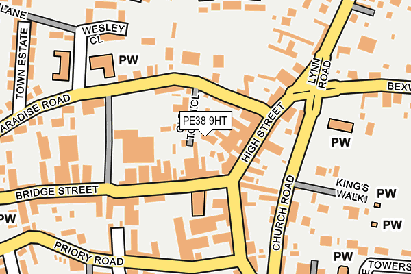 PE38 9HT map - OS OpenMap – Local (Ordnance Survey)