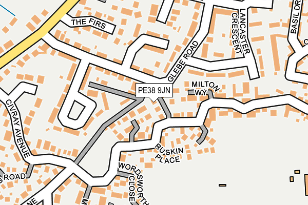 PE38 9JN map - OS OpenMap – Local (Ordnance Survey)