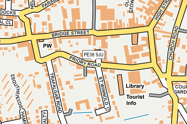 PE38 9JU map - OS OpenMap – Local (Ordnance Survey)