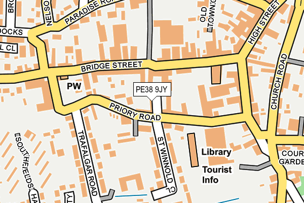 PE38 9JY map - OS OpenMap – Local (Ordnance Survey)