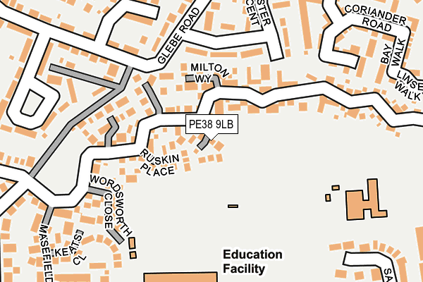 PE38 9LB map - OS OpenMap – Local (Ordnance Survey)