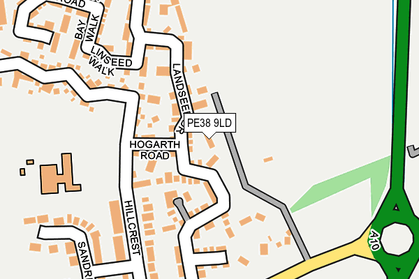 PE38 9LD map - OS OpenMap – Local (Ordnance Survey)