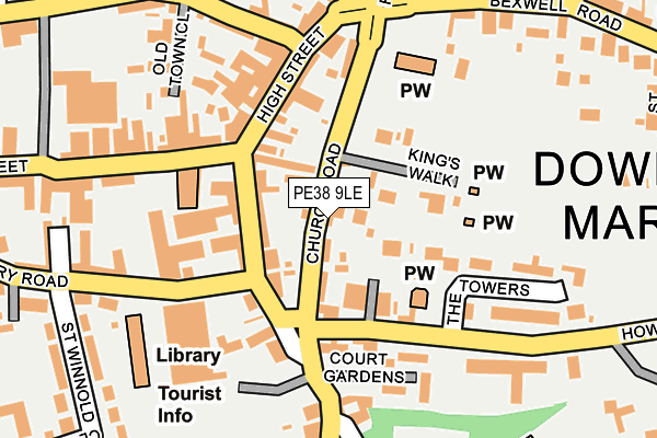 PE38 9LE map - OS OpenMap – Local (Ordnance Survey)