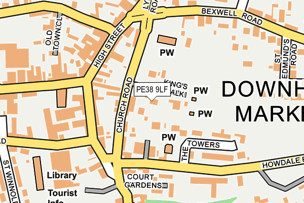 PE38 9LF map - OS OpenMap – Local (Ordnance Survey)