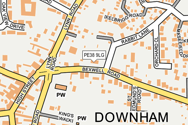 PE38 9LG map - OS OpenMap – Local (Ordnance Survey)