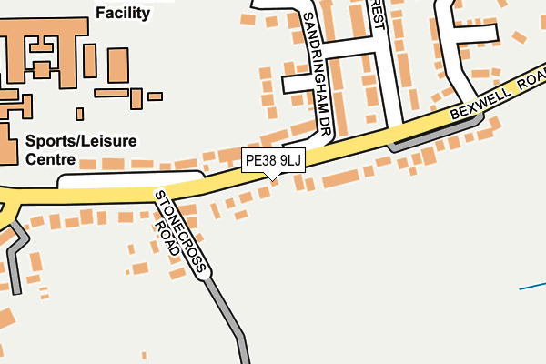 PE38 9LJ map - OS OpenMap – Local (Ordnance Survey)