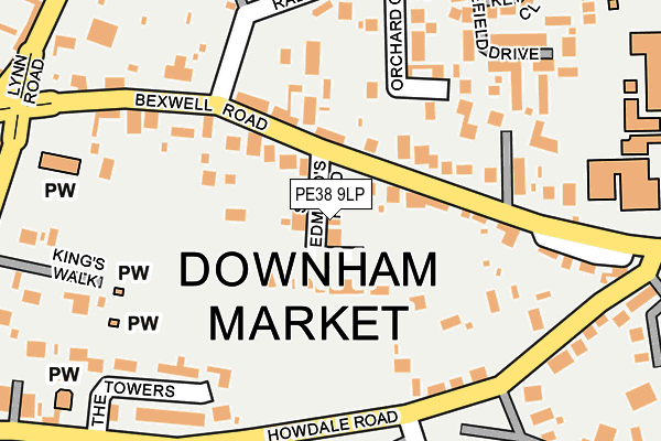 PE38 9LP map - OS OpenMap – Local (Ordnance Survey)