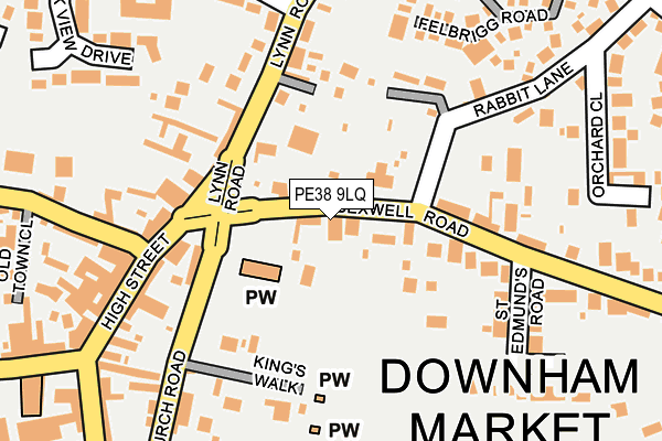 PE38 9LQ map - OS OpenMap – Local (Ordnance Survey)