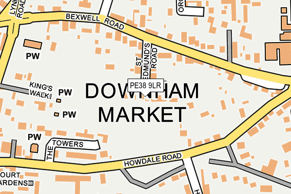 PE38 9LR map - OS OpenMap – Local (Ordnance Survey)