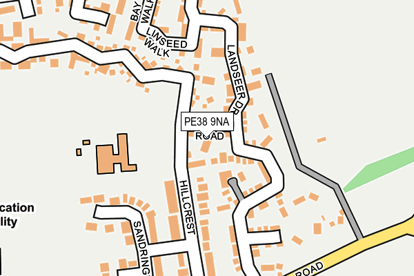 PE38 9NA map - OS OpenMap – Local (Ordnance Survey)
