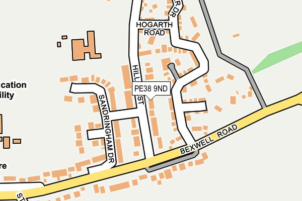 PE38 9ND map - OS OpenMap – Local (Ordnance Survey)