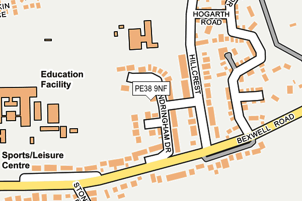 PE38 9NF map - OS OpenMap – Local (Ordnance Survey)