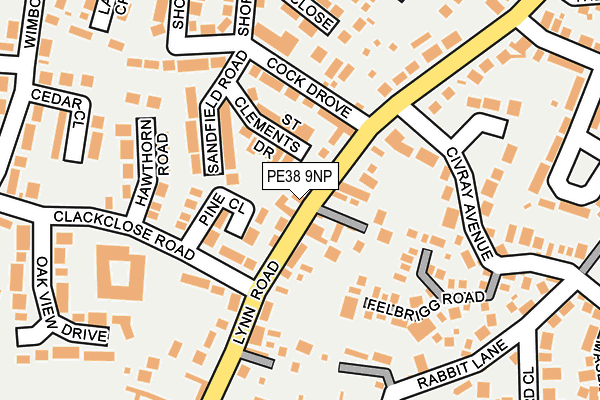 PE38 9NP map - OS OpenMap – Local (Ordnance Survey)