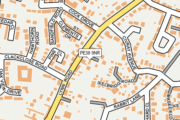 PE38 9NR map - OS OpenMap – Local (Ordnance Survey)