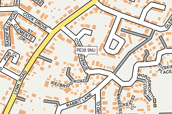 PE38 9NU map - OS OpenMap – Local (Ordnance Survey)