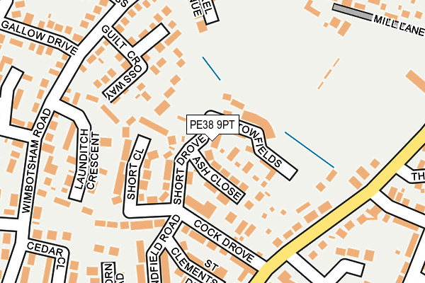 PE38 9PT map - OS OpenMap – Local (Ordnance Survey)