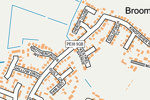 PE38 9QB map - OS OpenMap – Local (Ordnance Survey)