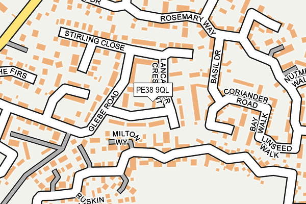 PE38 9QL map - OS OpenMap – Local (Ordnance Survey)