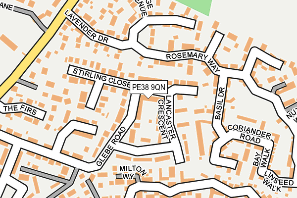 PE38 9QN map - OS OpenMap – Local (Ordnance Survey)